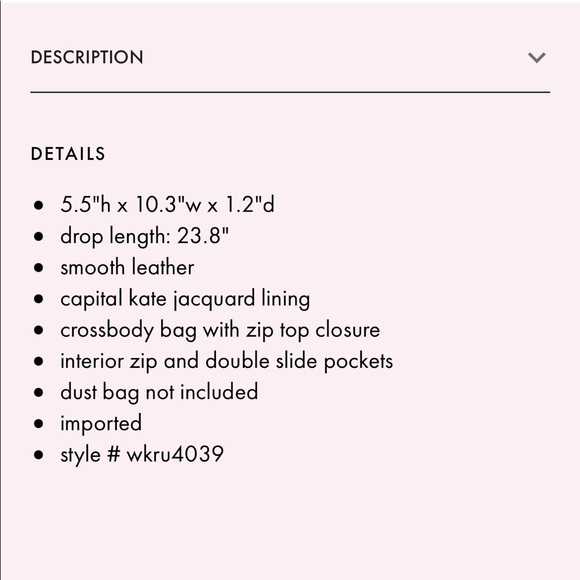 kate spade wkru 4039 declan sawyer street pillbox red NWT - Picture 7 of 8